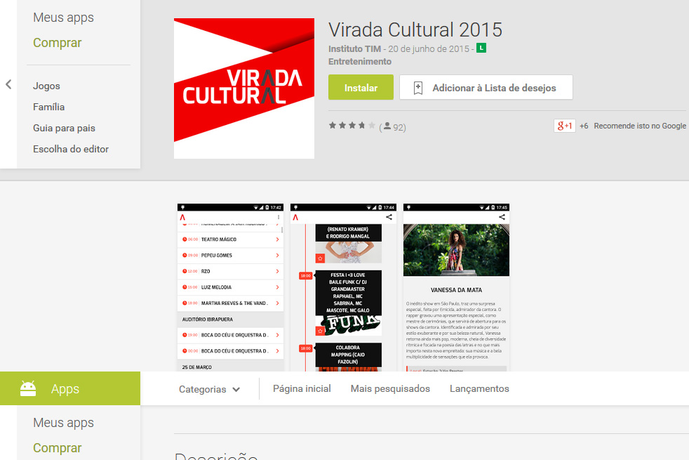 Instituto TIM produz app da Virada